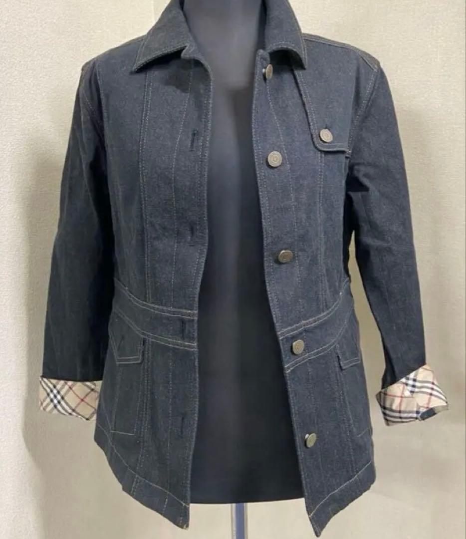 【極美品】✨BURBERRY ノバチェック　ブラック　デニムジャケット ライナー