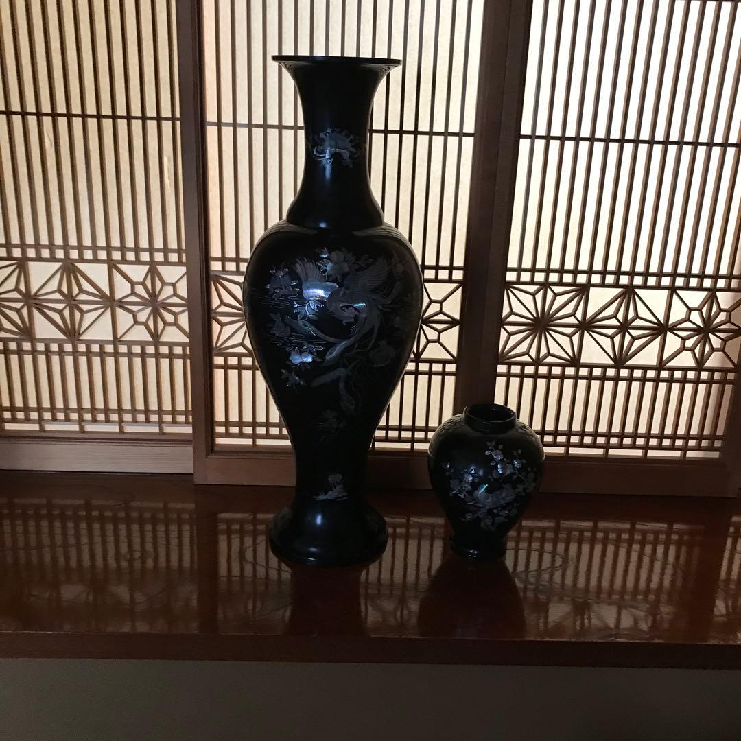 螺鈿細工の壺　2個セット