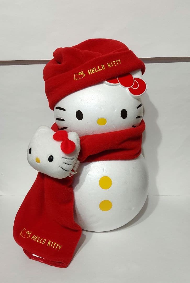 ハローキティ 雪だるま マスコット ぬいぐるみ ハローキティ 帽子 マフラー
