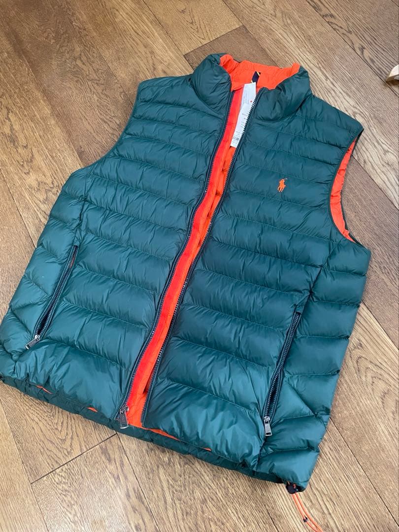 ポロラルフローレン　ダウンベスト Mサイズ　ダークグリーン