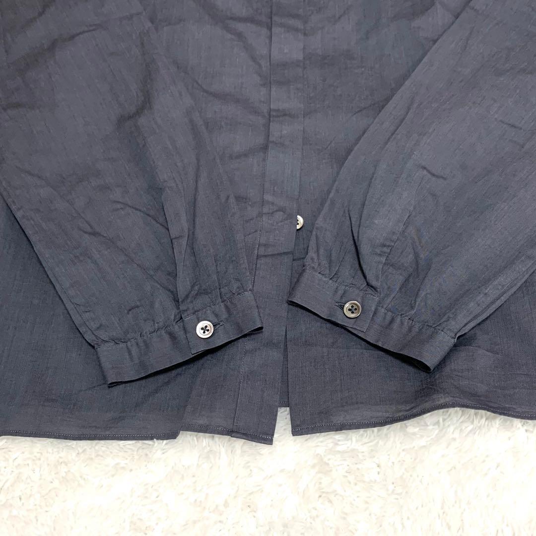 マーガレットハウエル フリル襟シャツ ブラウス グレー サイズ3