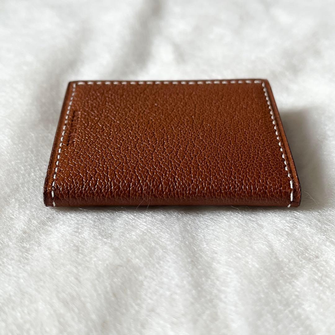 HERMES エルメス　ミニ フォトフレーム　クシュベル　ブラウン