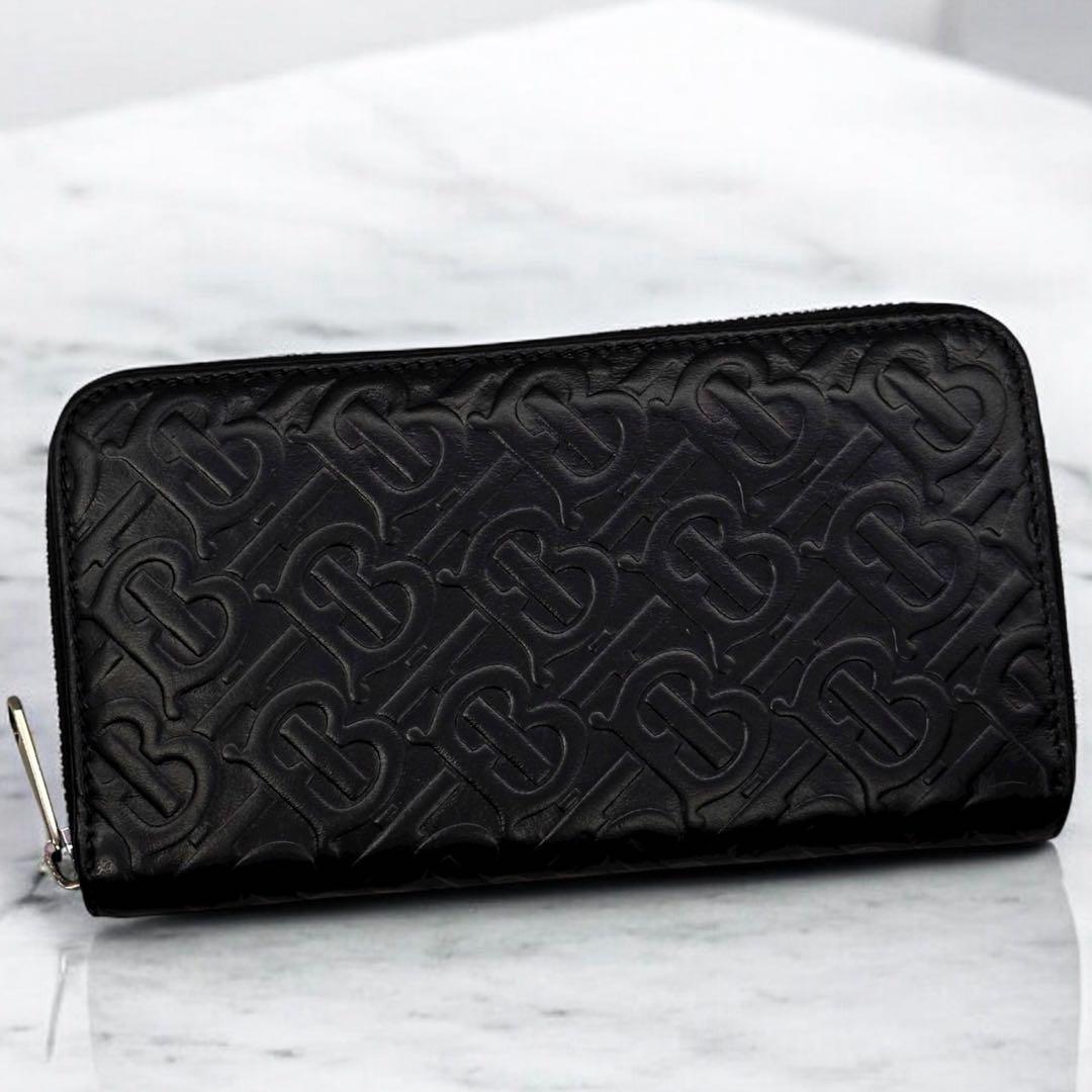 極美品 バーバリー TBモノグラム 長財布 小銭入れ  カード コンパクト