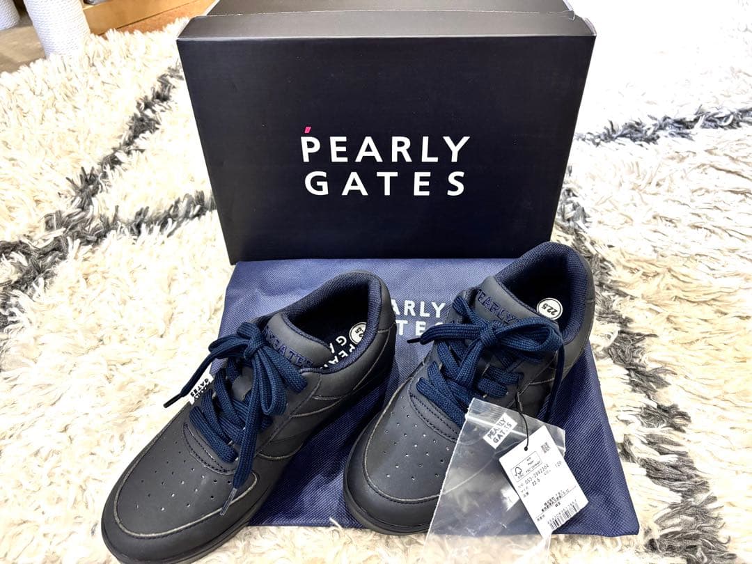 PEARLY GATES ネイビー ゴルフシューズ 22.5センチ 新品