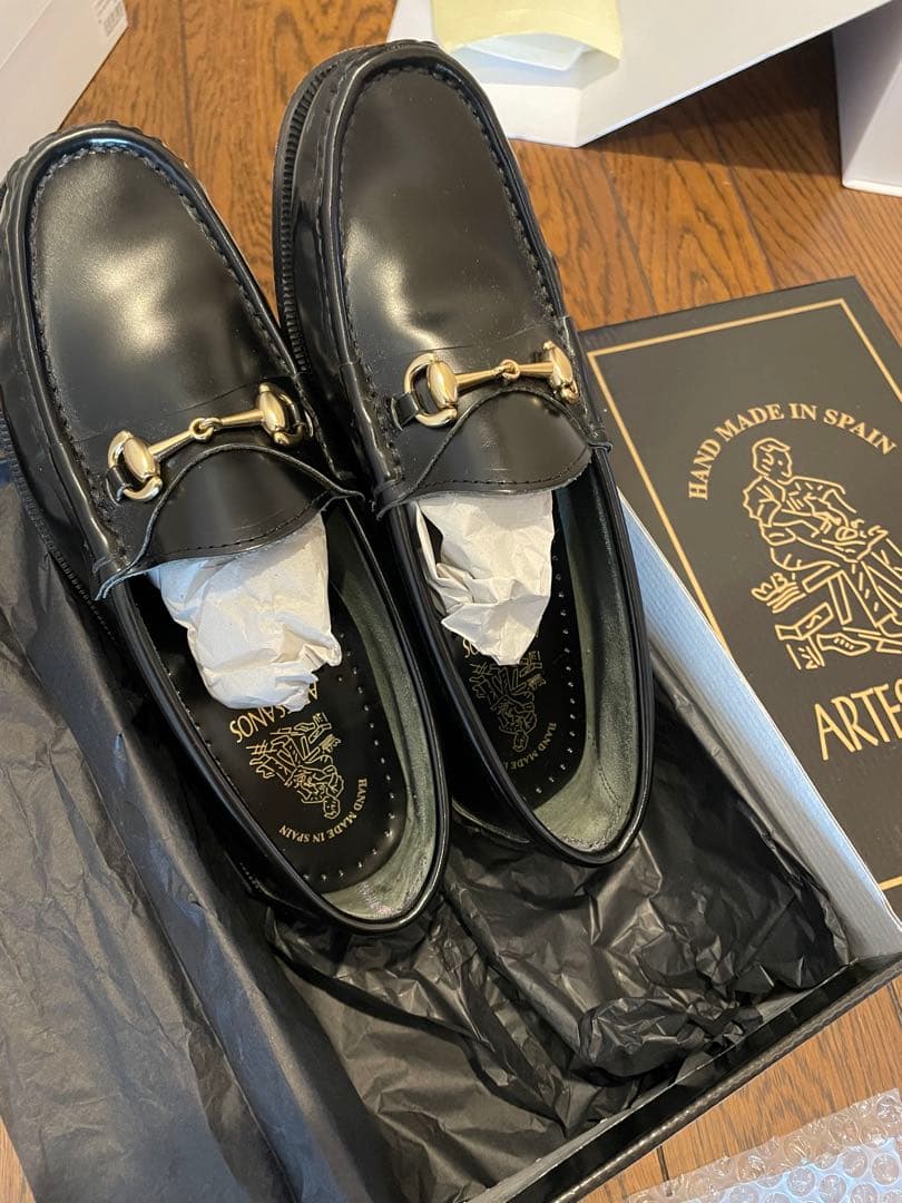 アリゾナ 黒 レザー ローファー