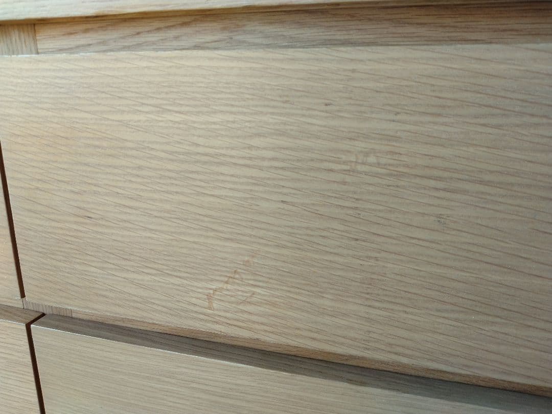 【訳あり】MUJI無印良品 オーク材チェスト4段120cm/ワイドキャビネット