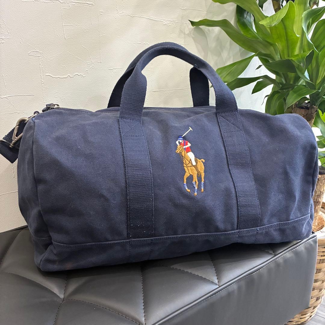 q*9様 POLO ビッグポニー　キャンバス　ボストンバッグ