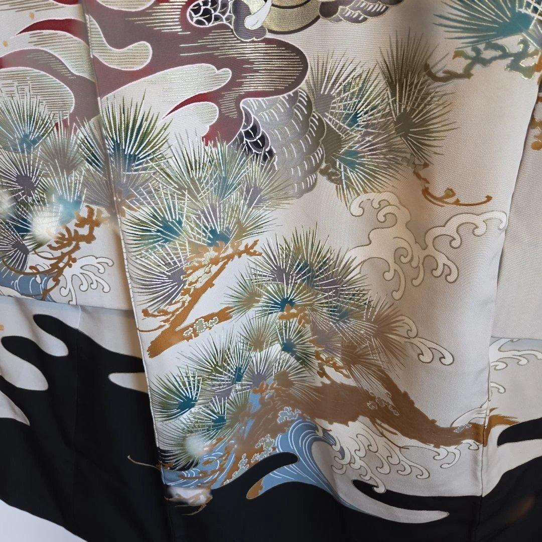 メル96656　No29　正絹　男の子お祝い着物　長襦袢付き　産着　七五三