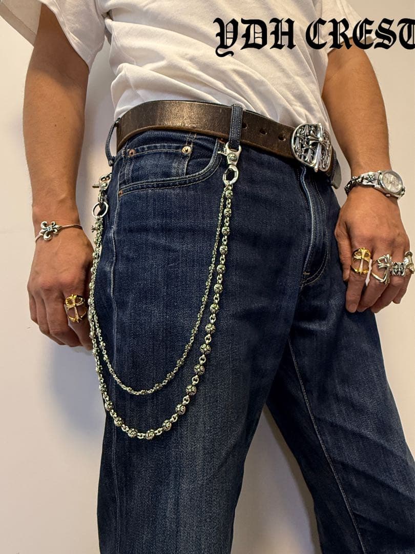 ★WWWCHAN　ウォレットチェーン　ダブルクロス＆ウォレットチェーン　刻印有り