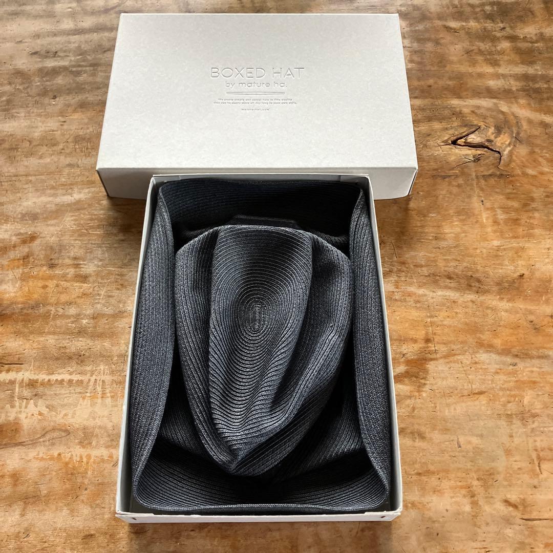マチュアーハ　ダークグレー 帽子 ボックス付き