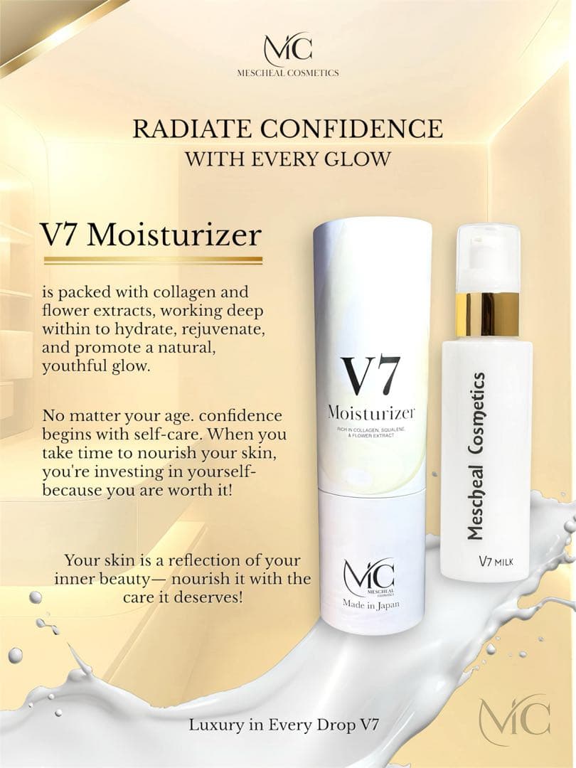 V7 保湿液、V7 コラーゲンソープ