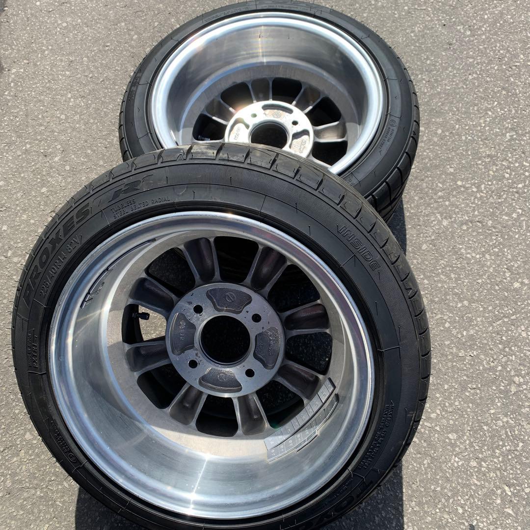 takaです。ワタナベホイール14インチ　新品タイヤ付き2本セット