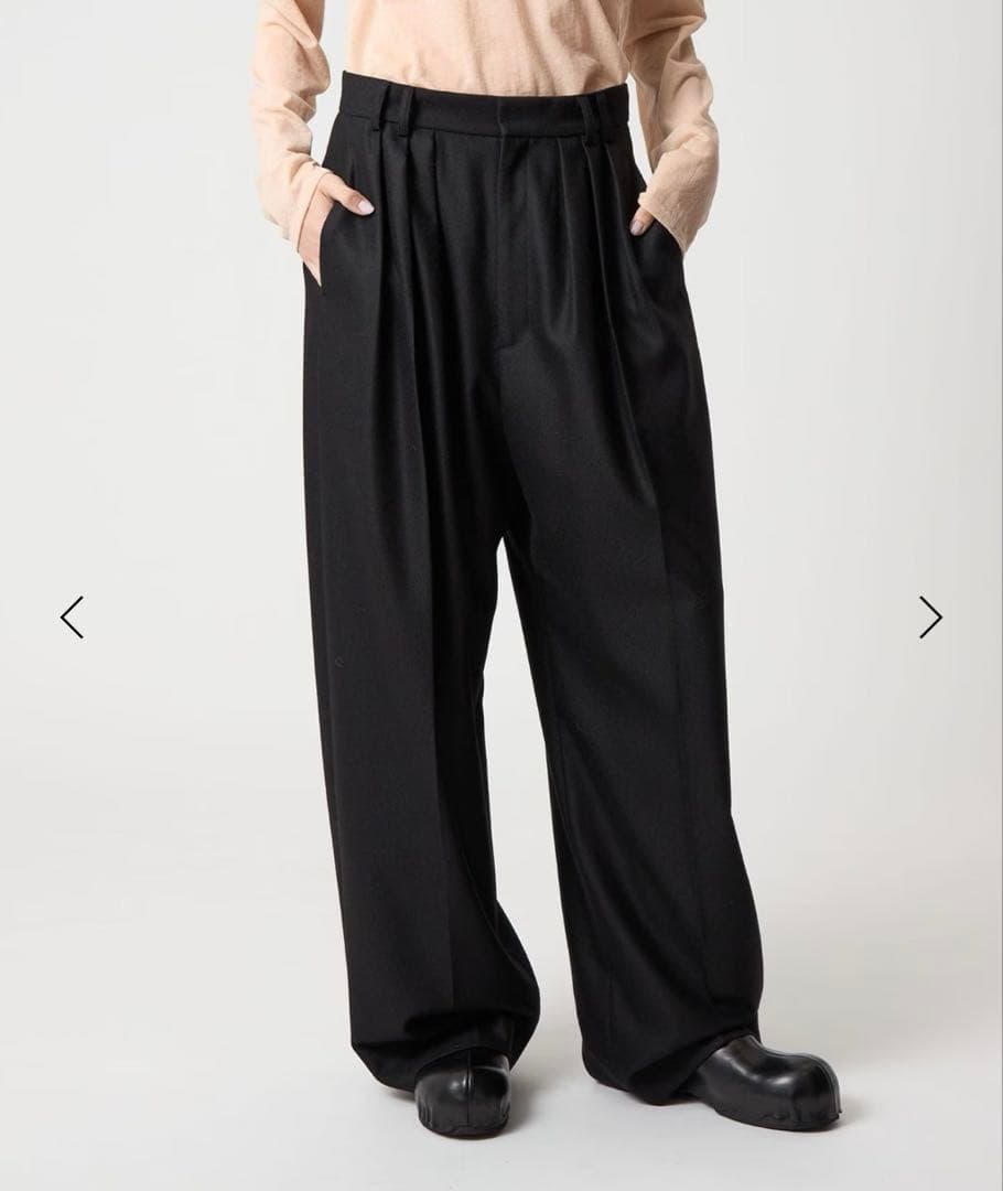 ＜6(ROKU)＞ウール タック パンツ 25FW