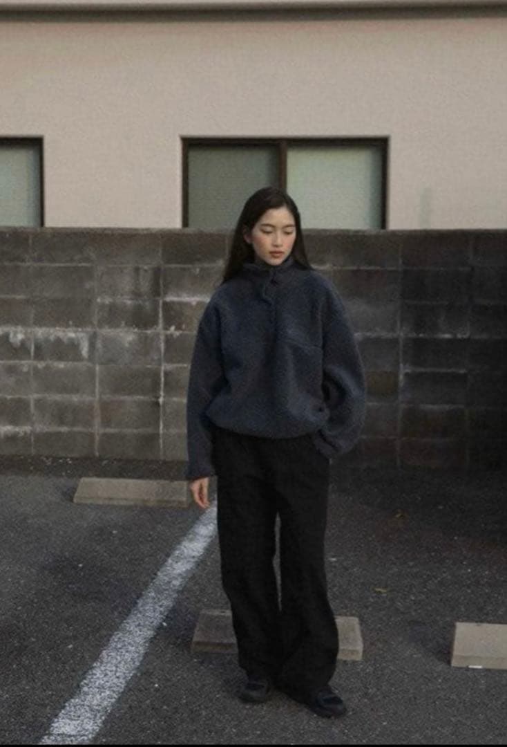 OHTORO オオトロ　ハーフジップ　Nap Camper Fleece グレー