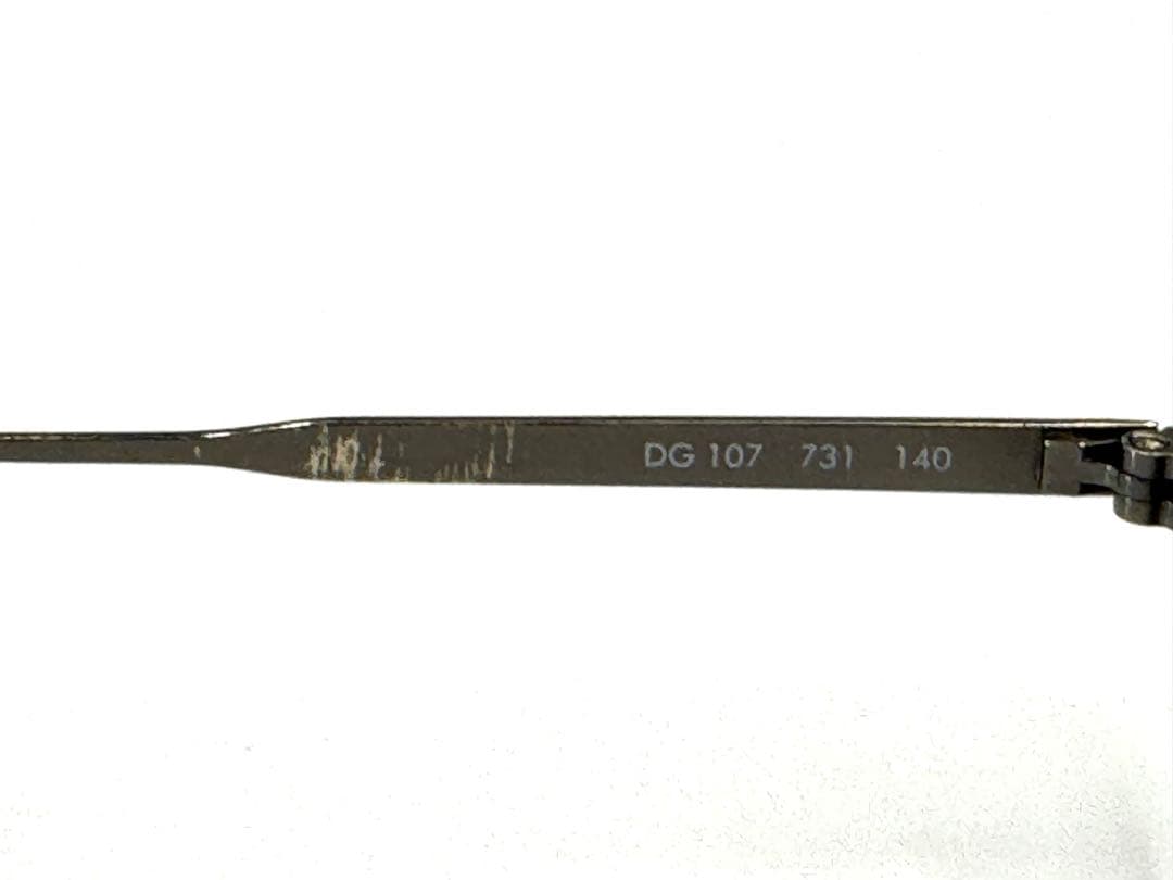 Dolce & Gabbana フルリム オーバル メガネ シルバー 度入り