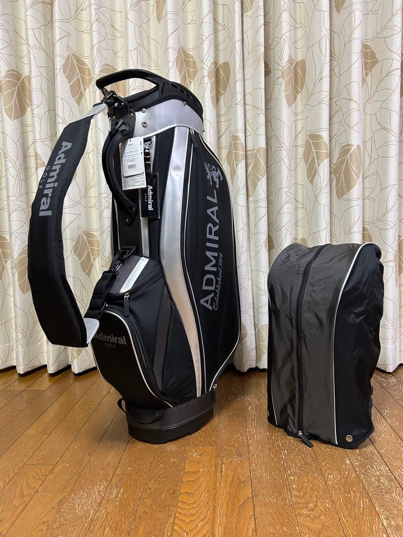 Admiral ゴルフキャディバッグ シルバー/ブラック