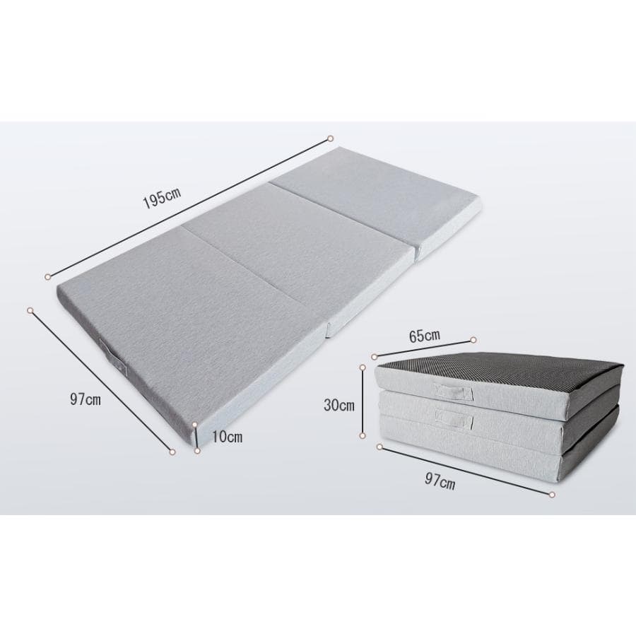 三つ折りマットレス シングル 2層高反発 極厚10cm シングル 折りたたみマ