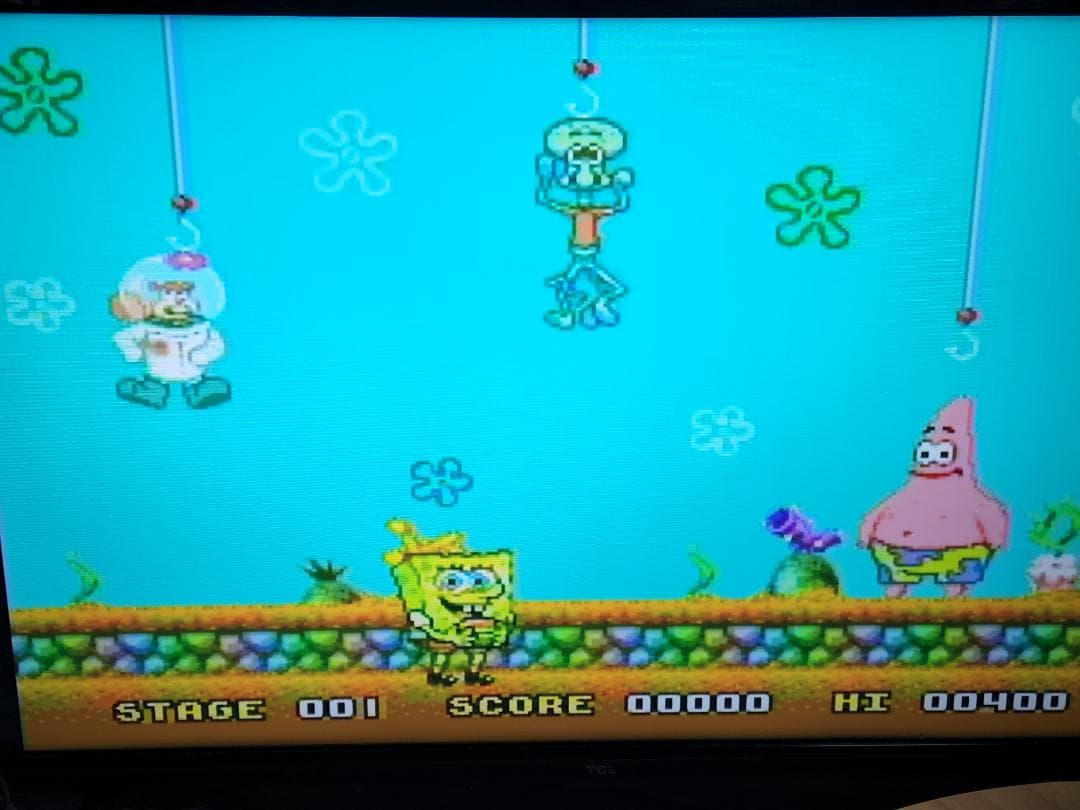 【未使用品】スポンジボブ　TVゲーム（外国製）レトロゲーム風