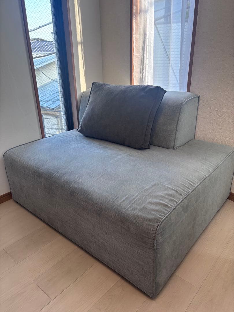 KARE インフィニティ セミオットマン エレメンツ グレー ライト ソファ