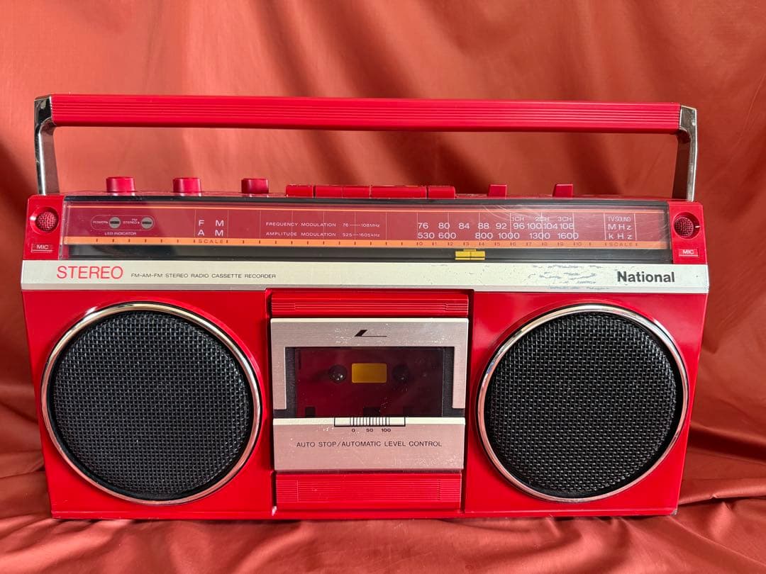 ナショナルRX-4940 ラジカセ赤　 ピカピカに磨きました　値引交渉可
