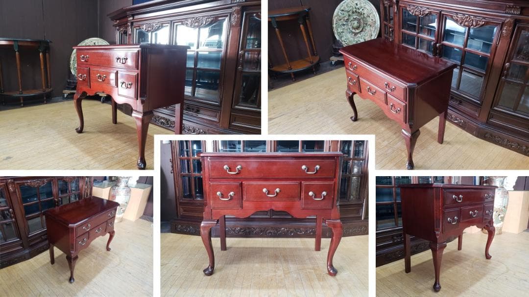 toshi　　A45　大塚家具 コンソールチェスト 猫脚　マボガニー材