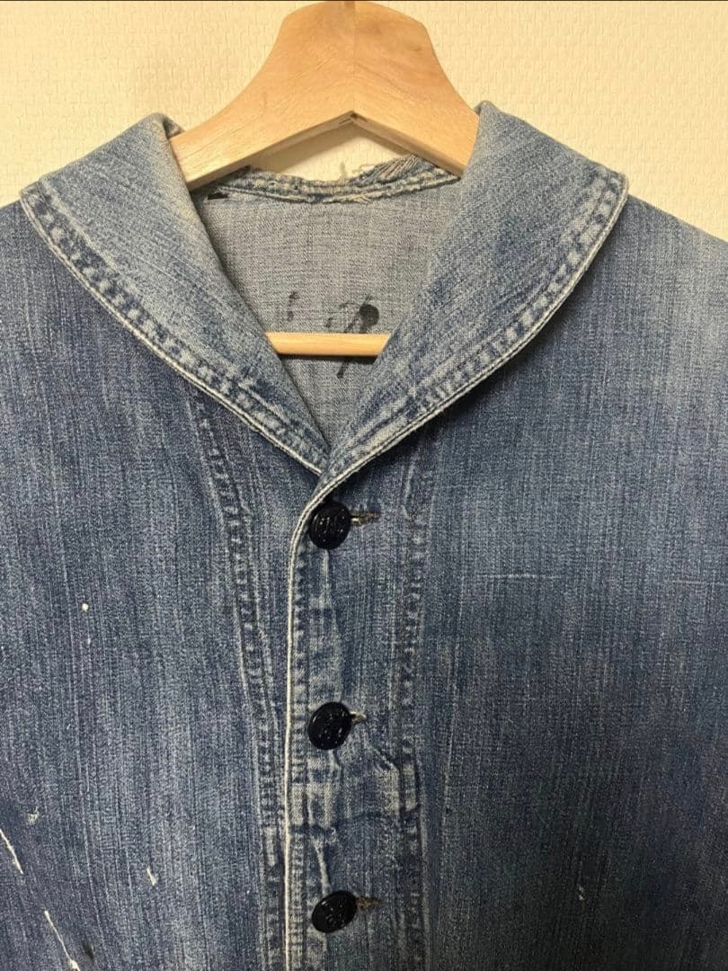ジャケット・アウター 40s US Navy Shawl Collar Denim Jacket
