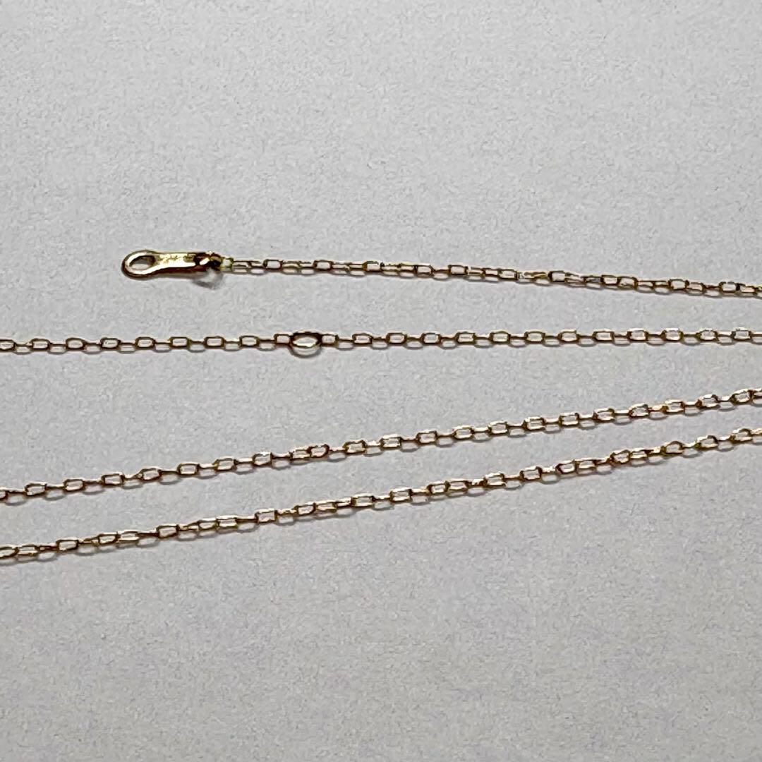 【訳あり】K18 イエローゴールド チェーンネックレス 40cm 0.9g