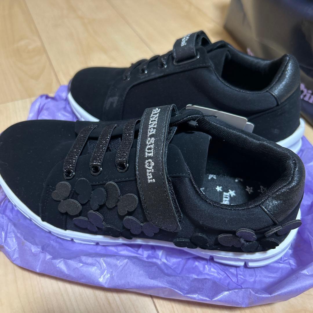ANNA SUI Mini バタフライスニーカー ブラック　23センチ