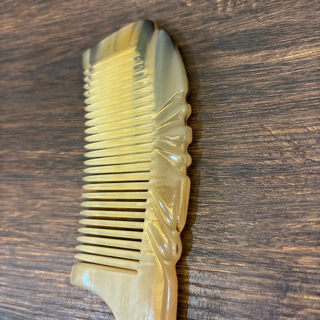 シープホーンコーム　ナチュラルホーンコーム　羊角　天然角　ハンドメイド