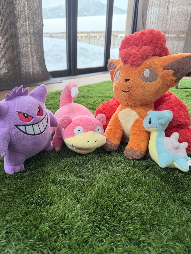 【全てタグ付】ポケモン人気ぬいぐるみ4体セットゲンガー・ヤドン・ロコン・ラプラス