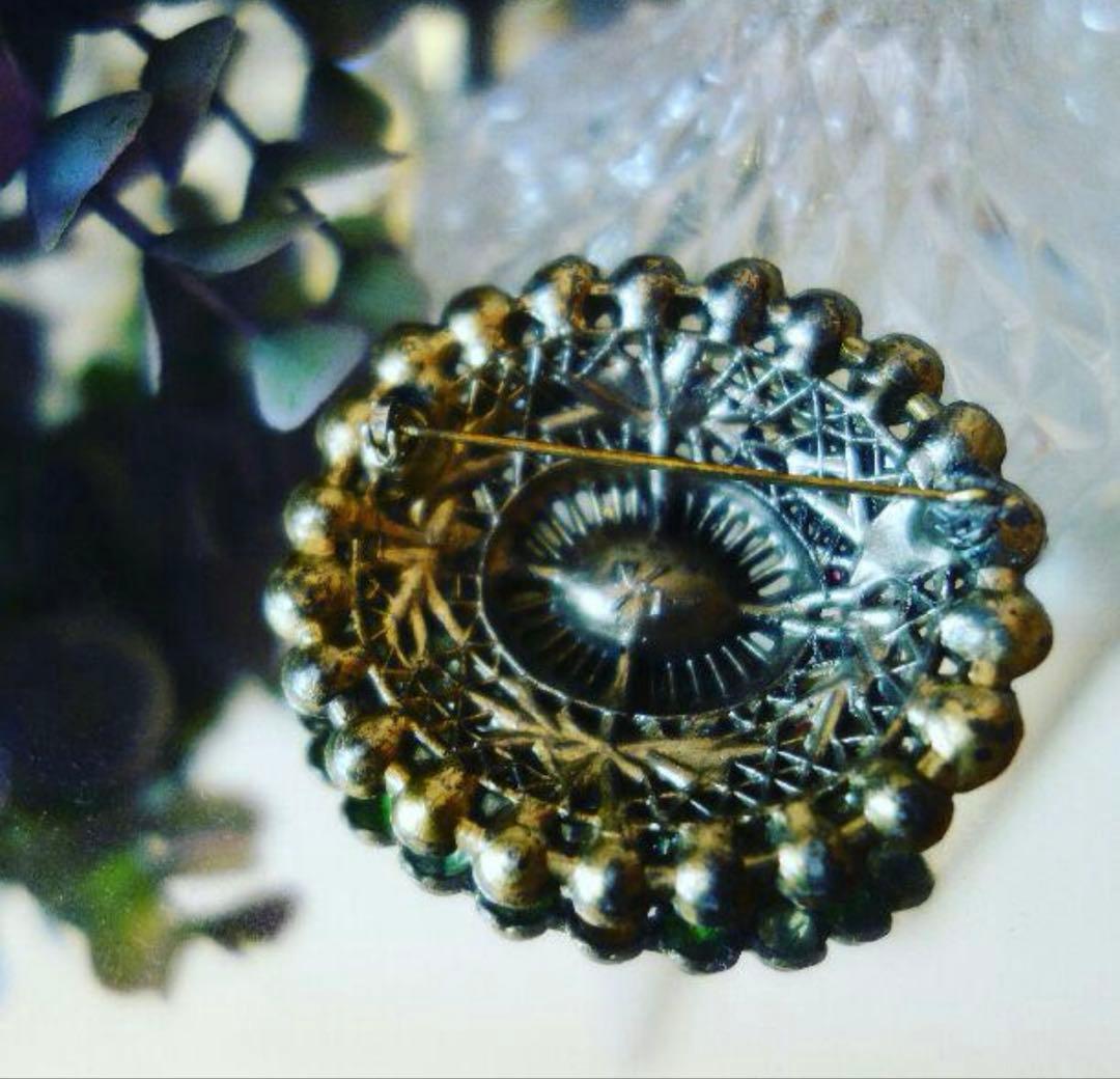 1930's レア　リトルニモ　アールデコのロマンティックなエナメルブローチ