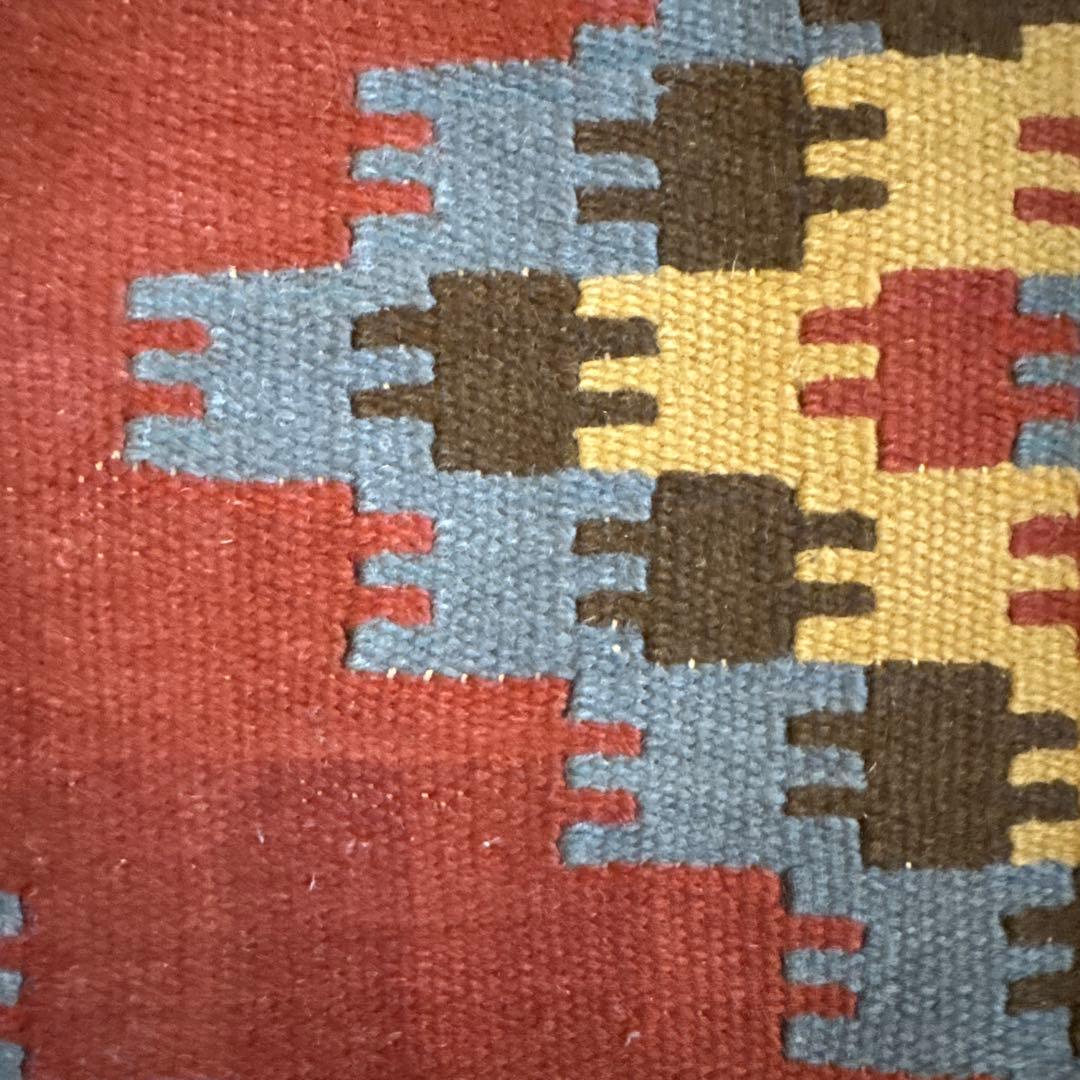 ニュージーランド ウール製キリム／200cm x 145cm／インド産