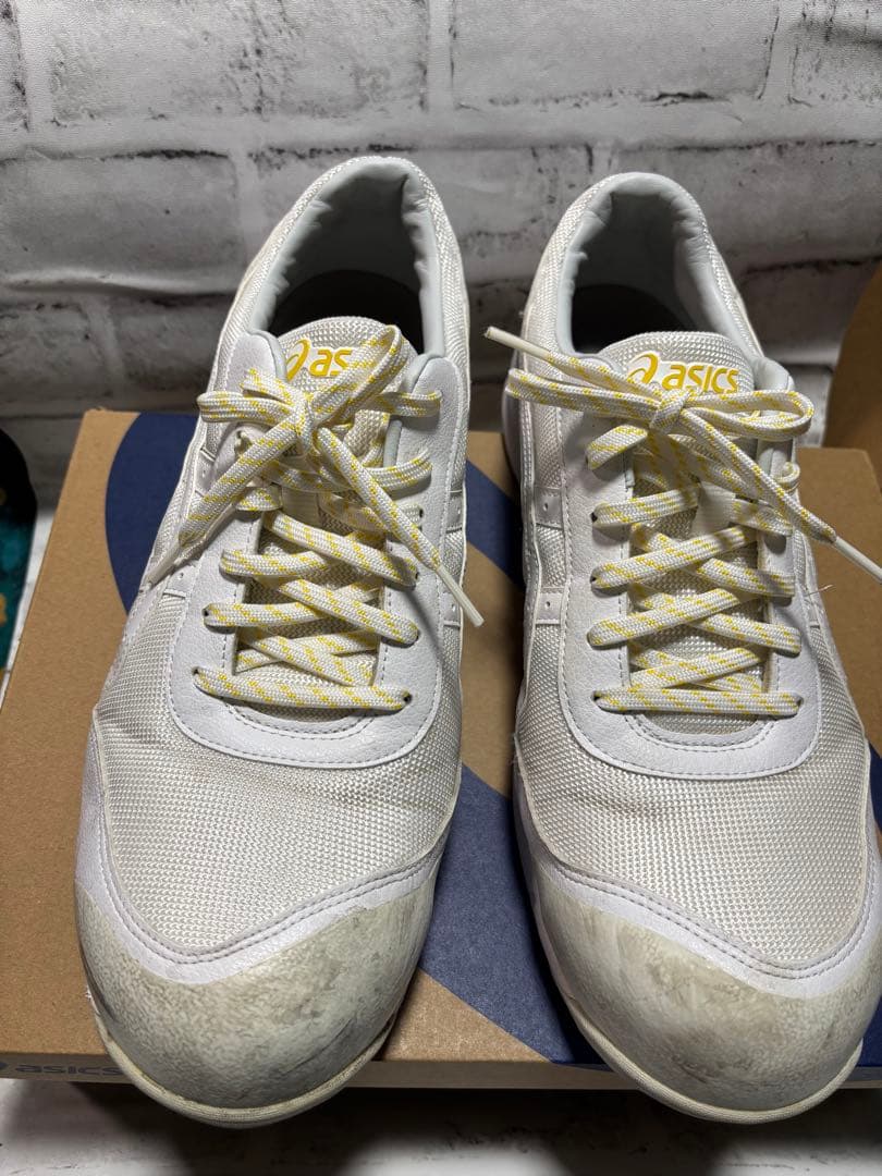 ASICS メッシュ静電安全靴 ホワイト