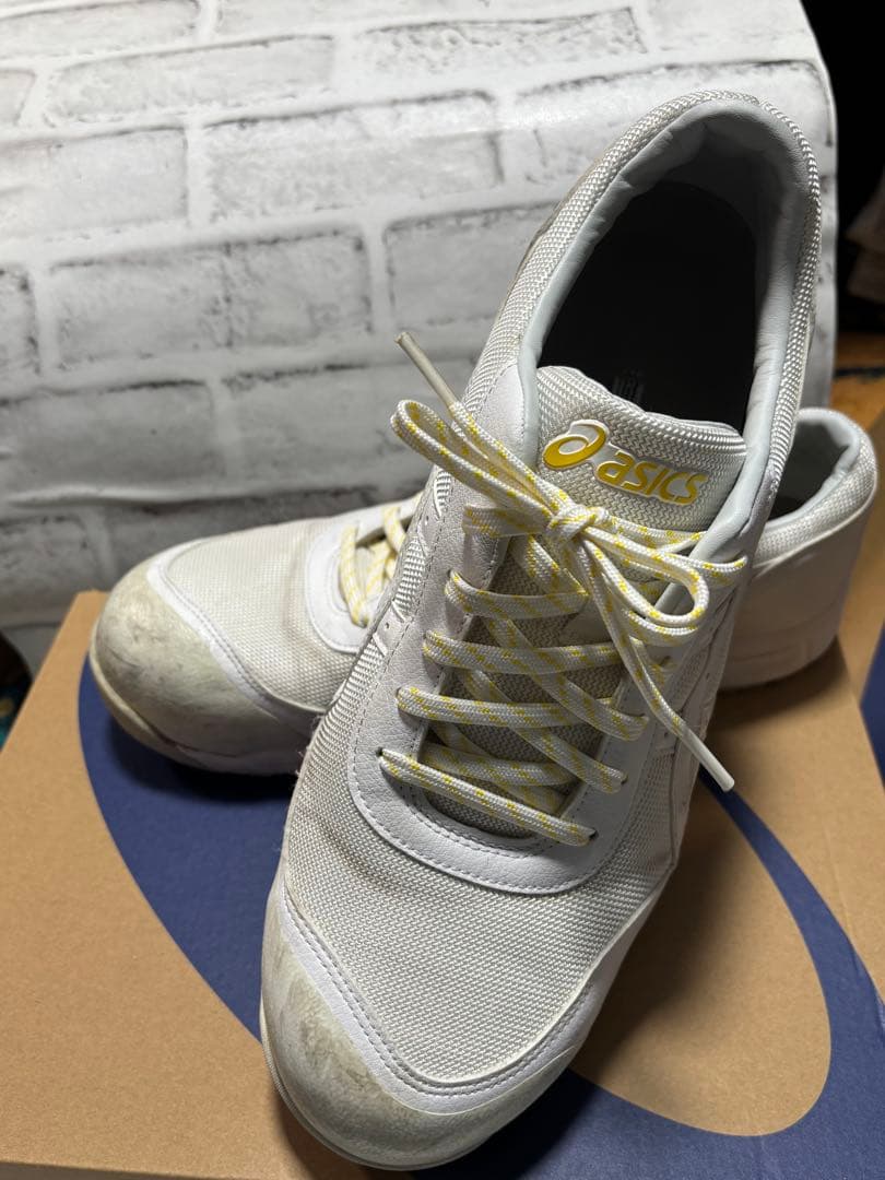 ASICS メッシュ静電安全靴 ホワイト