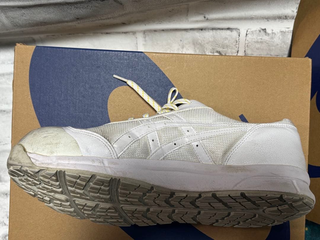 ASICS メッシュ静電安全靴 ホワイト