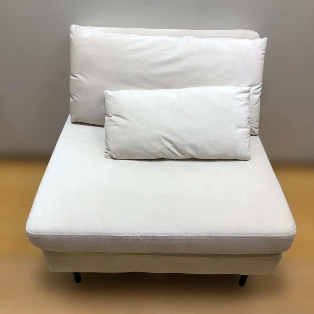 送料無料 美品 イーナ Ehre 一人掛けソファ スエード調 51113