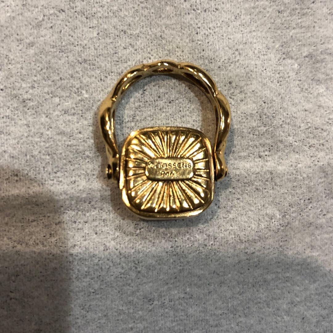 Goossens Paris 赤い石の装飾的な金属リング