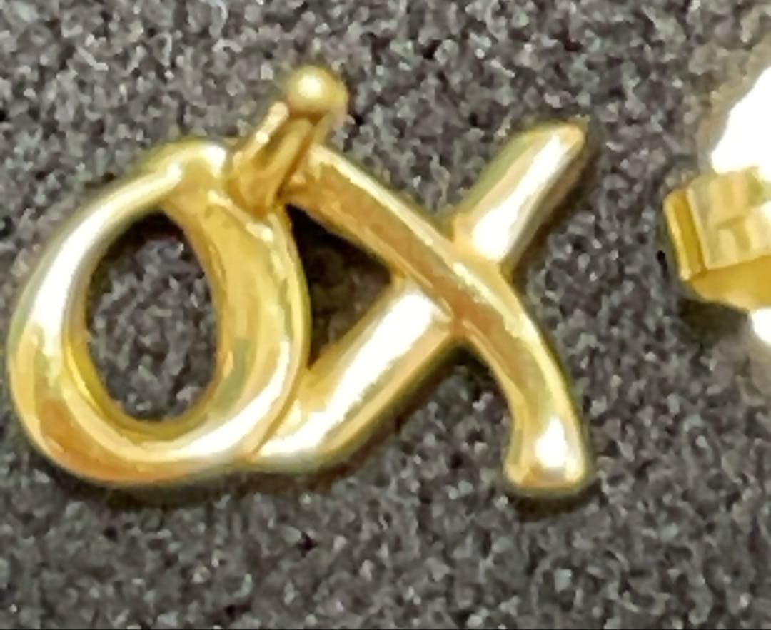 Tiffany & Co. ラブ＆キス XOシングルピアス18金イエローゴールド