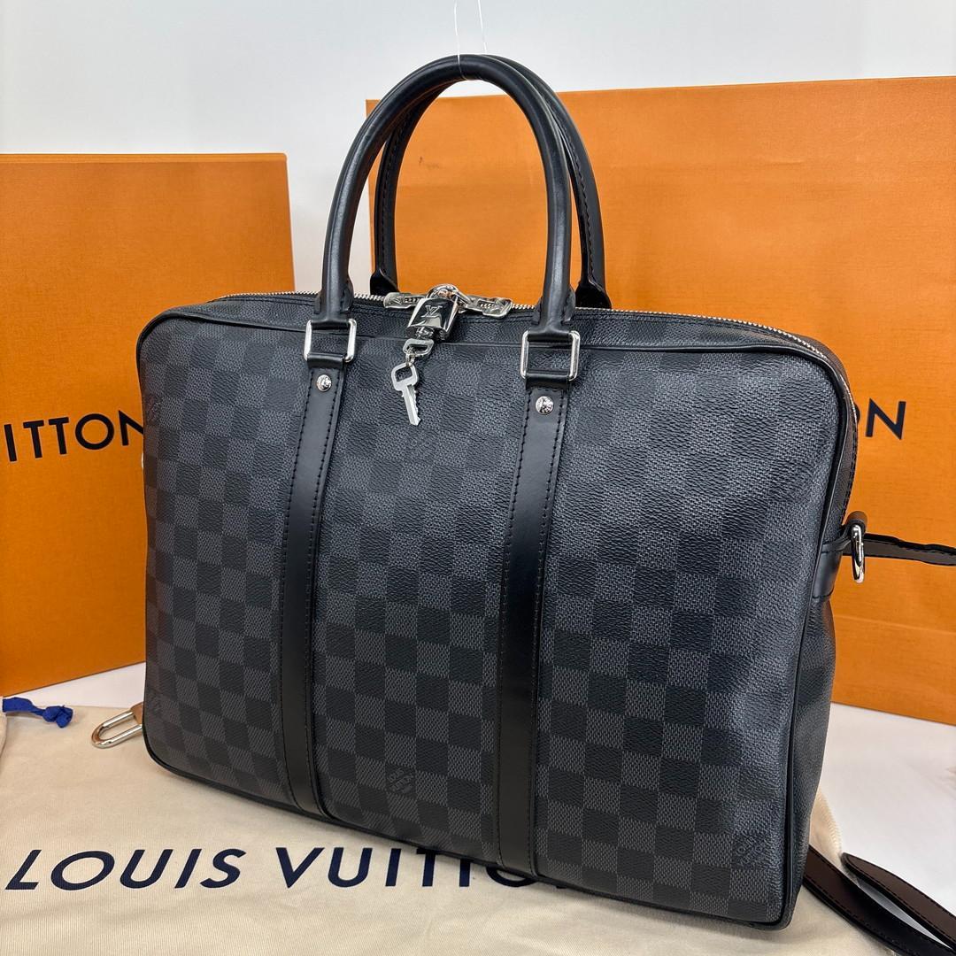 新品同様/IC 現行 ルイヴィトン ダミエグラフィット ビジネスバッグ ブラック