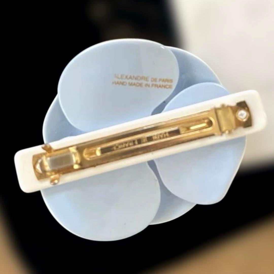 宇*な様 アレクサンドルドゥパリ　カメリア　パール　バレッタ