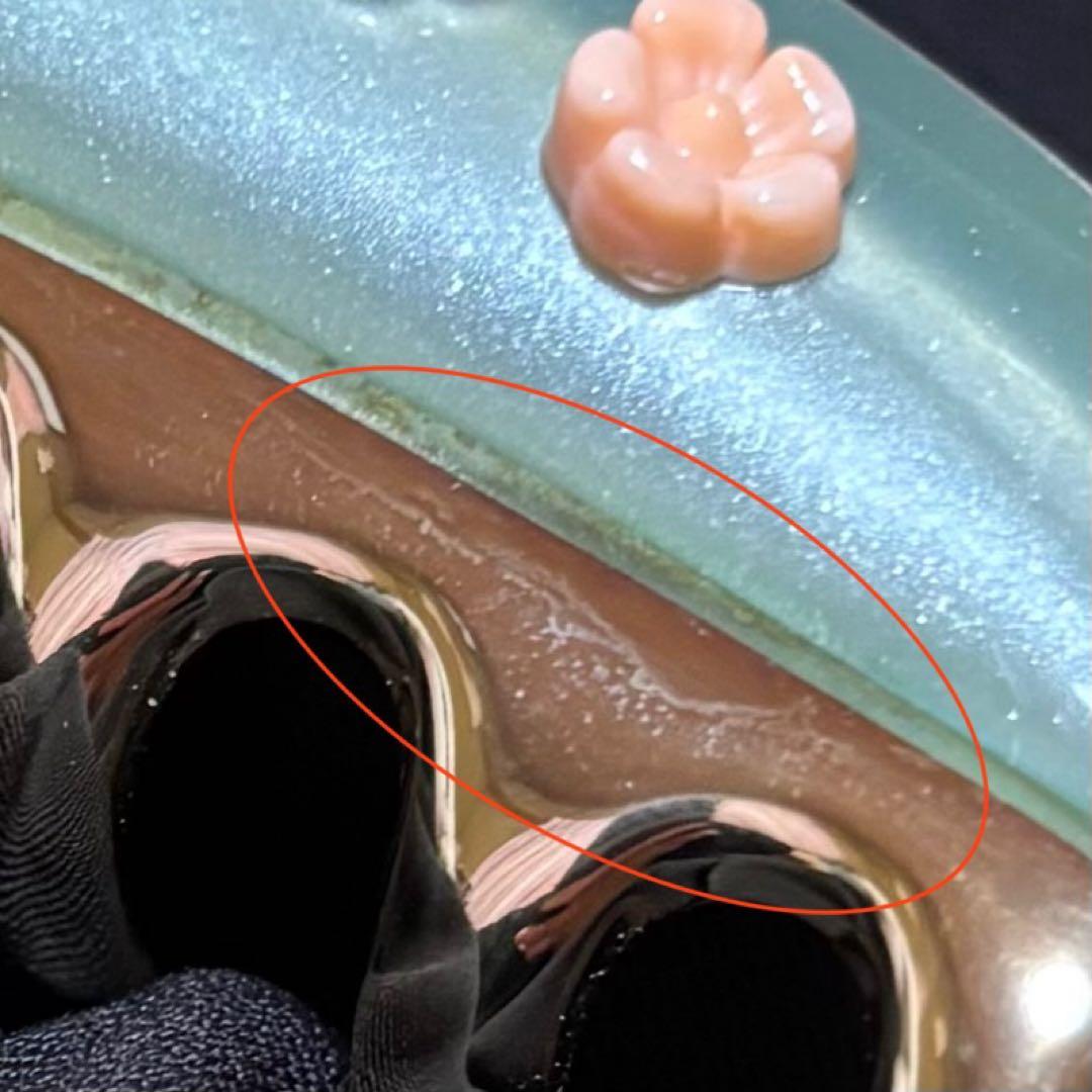 acca ヘアクリップ　フラワーラインストーングリーン 大