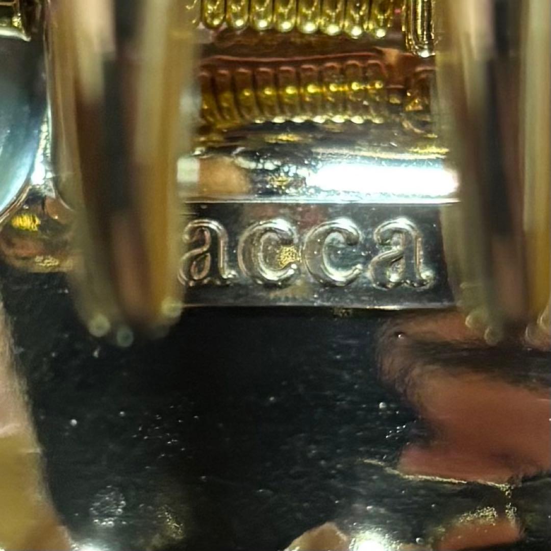 acca ヘアクリップ　フラワーラインストーングリーン 大