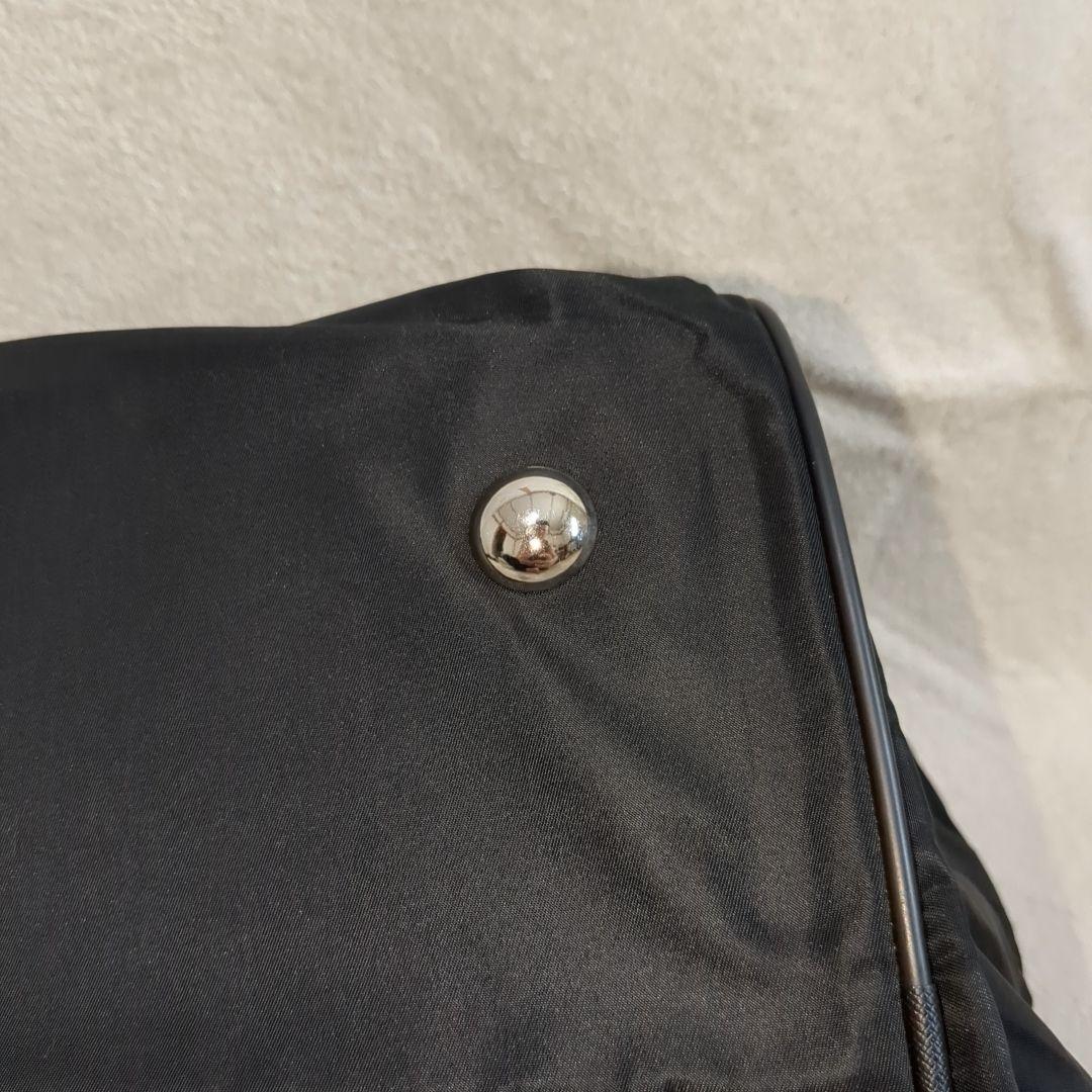 美品 PRADA ボストンバッグ ブラック 三角ロゴ テスートナイロン 鍵付き