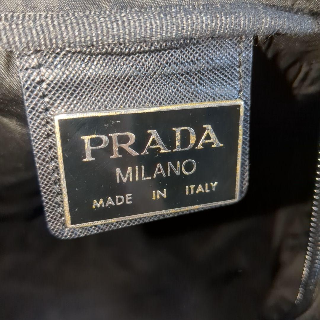美品 PRADA ボストンバッグ ブラック 三角ロゴ テスートナイロン 鍵付き