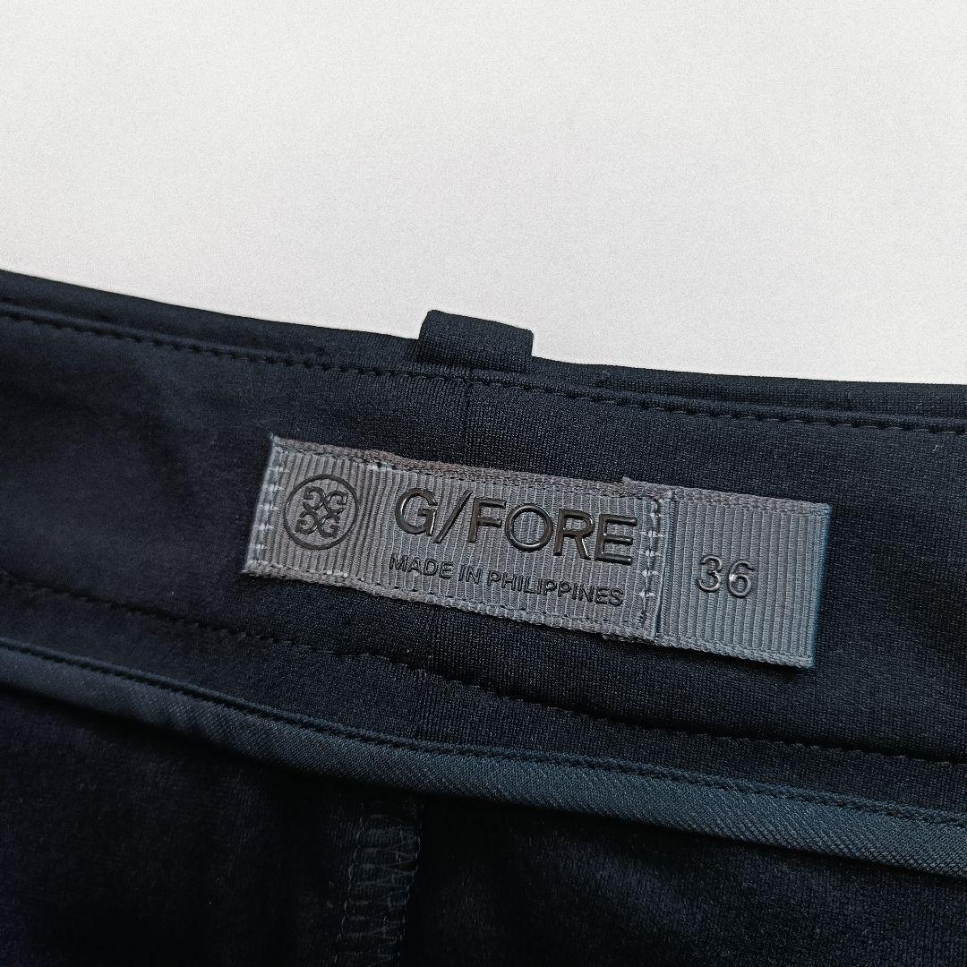 G/FORE ジーフォア ロゴ入り スリムフィットパンツ 36 黒 ブラック