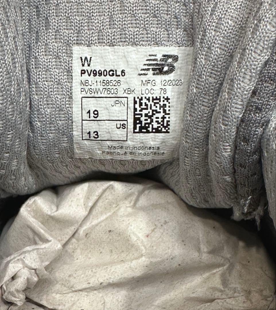 【新品】New Balance PV990GL6 KIDS 19㎝ 定価以下