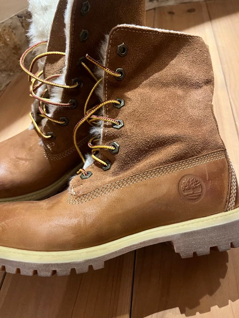 Timberland 24.5　ブーツ レースアップ キャメル ティンバーランド