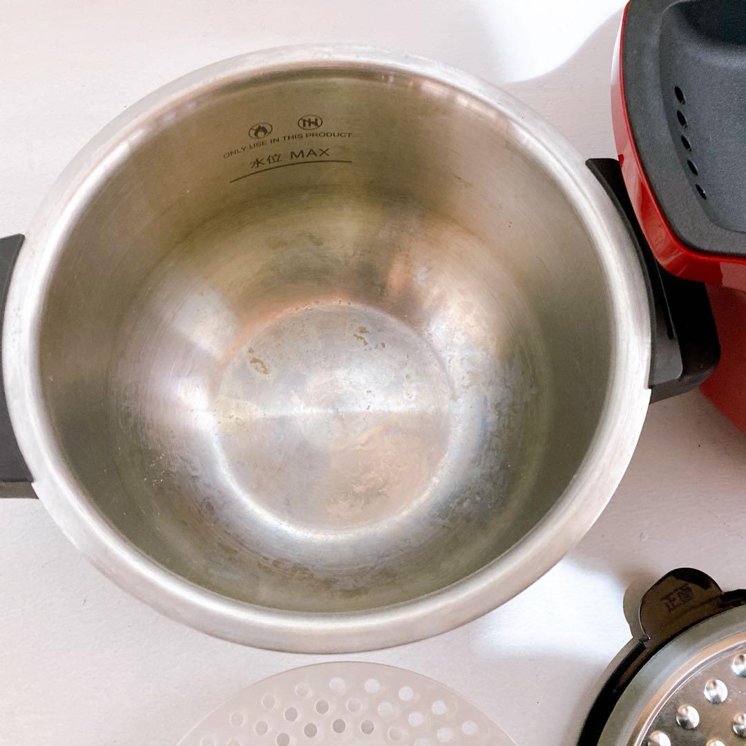 ☆SHARP シャープ HEALSIO KN-HW16E-R 水なし自動調理鍋