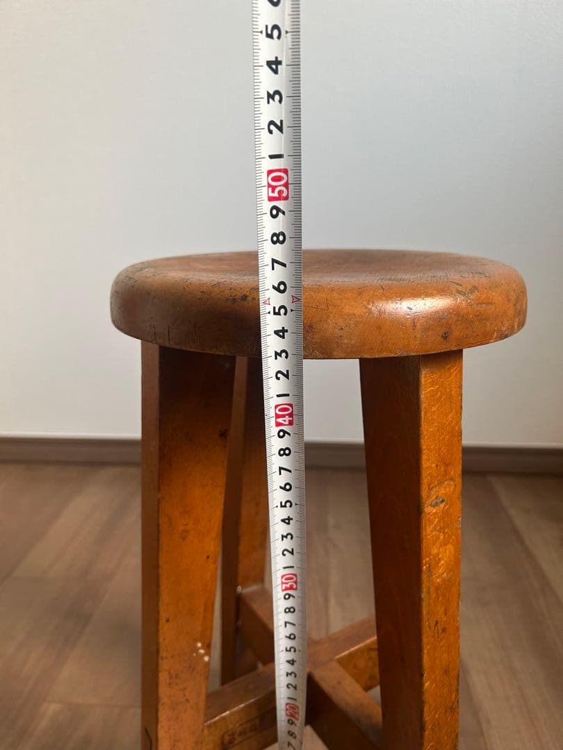 希少　刻印あり　丸椅子　スツール　アンティーク　ヴィンテージ　レトロ　尚絅女学院