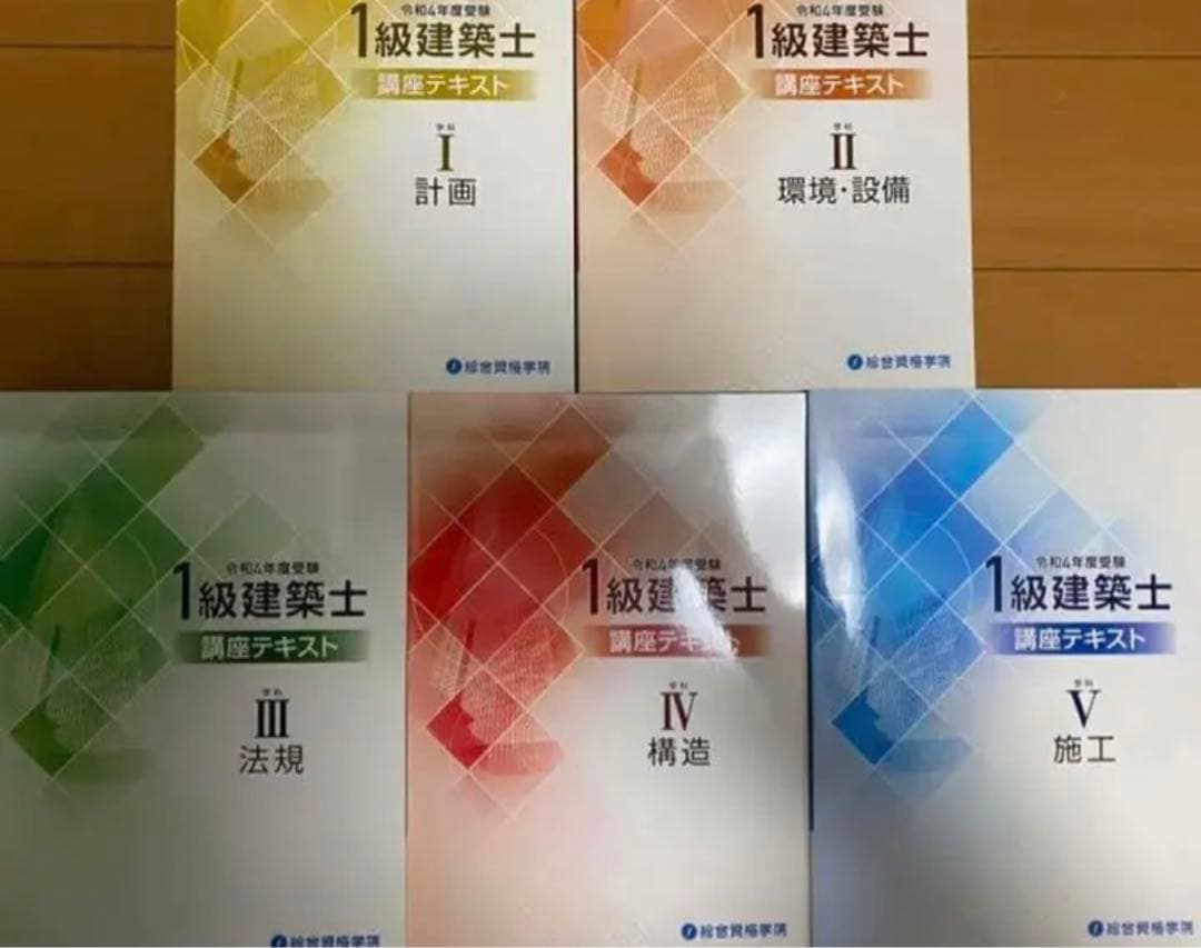 1級建築士テキスト・問題集 1式セット(2022年度版)
